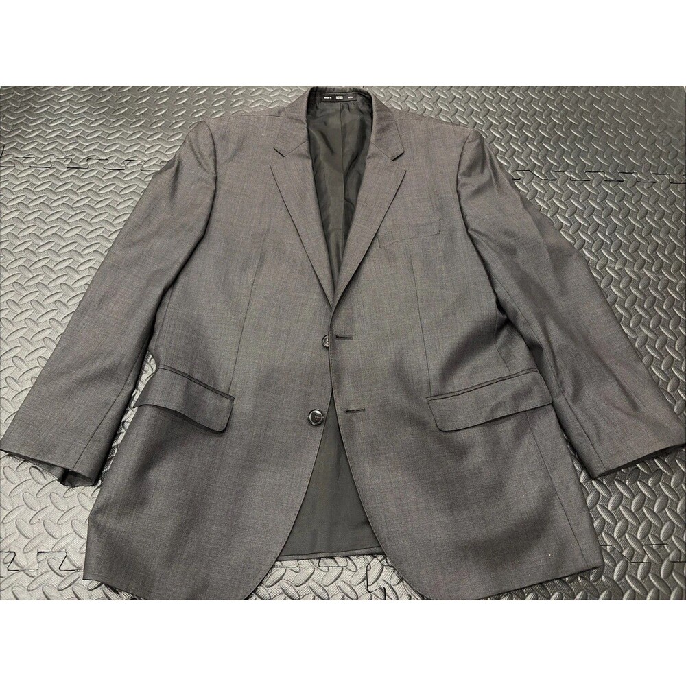 Hugo Boss "The Jam75/Sharp3" Blazer Jacket Men's 42S Dark Gray Wool Made in USA